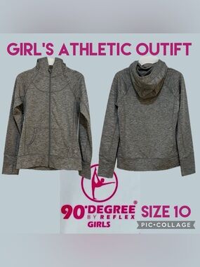 Girls Clothes 90 DEGREE by Reflex Athletic Jacket NEW without Tag Size 10
